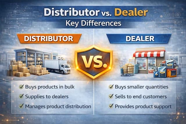 Distributor vs. Dealer: Key Differences in the Supply Chain Network
