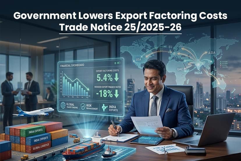 Government Lowers Export Factoring Costs: Trade Notice 25/2025-26