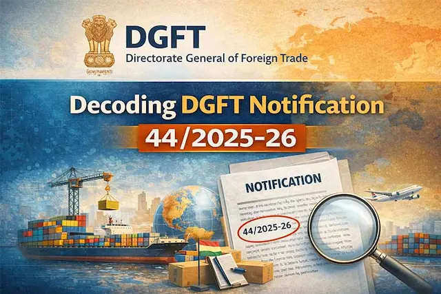 ITC HS 2022 Import Policy DGFT Notification 44/2025-26