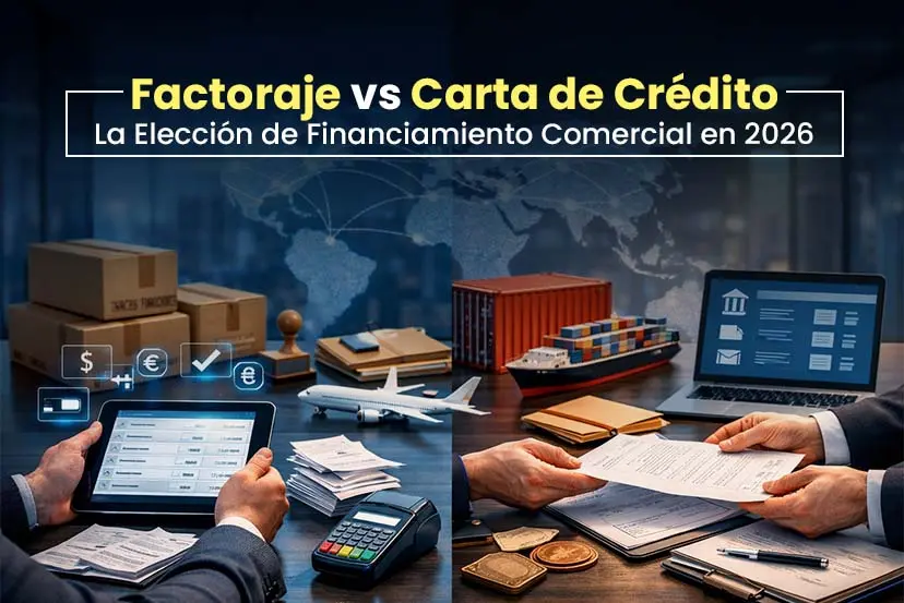 Factoring vs Carta de crédito: Una comparación práctica de financiamiento al comercio para 2026