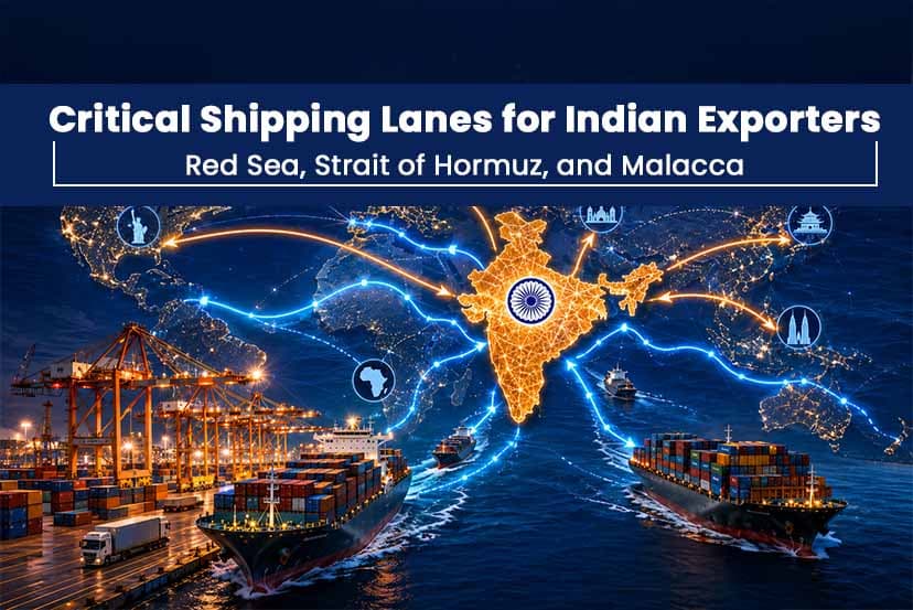 Critical Shipping Lanes for Indian Exporters: Red Sea, Strait of Hormuz, and Malacca