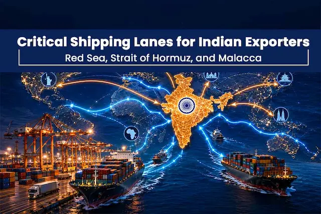 Critical Shipping Lanes for Indian Exporters: Red Sea, Strait of Hormuz, and Malacca