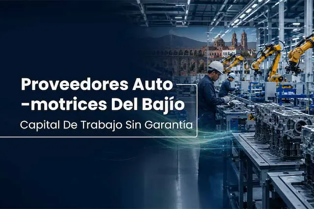 Proveedores Automotrices Del Bajío: ¿cómo Pueden Los Fabricantes De Guanajuato Y Querétaro Acceder a Capital De Trabajo Sin Garantía?