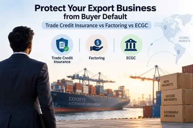 Protect Your Export Business from Buyer Default: Trade Credit Insurance vs Factoring vs ECGC